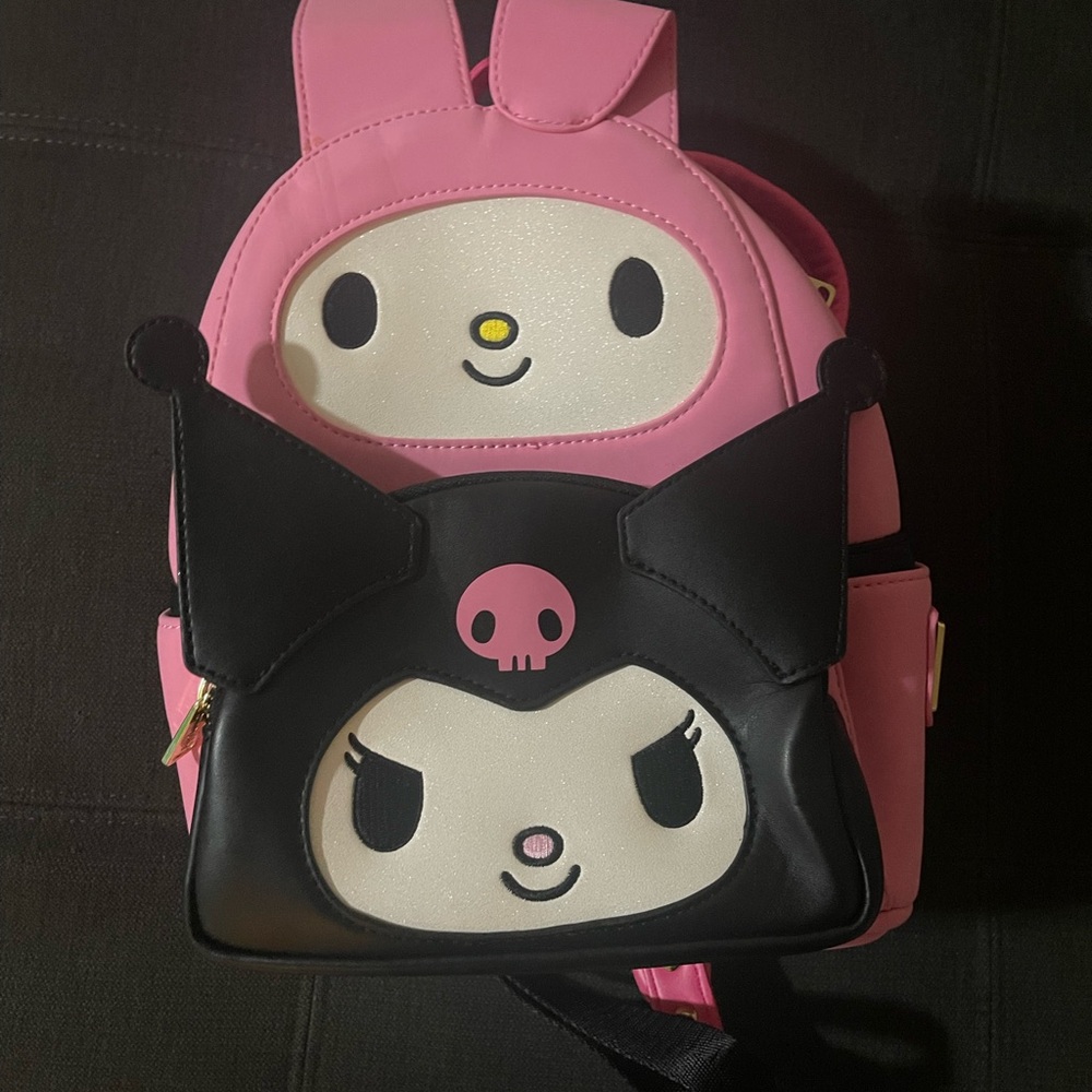 Lounged Sanrio character backpack with Kuromi